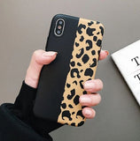 Coque Leopard Iphone Luxury Bande NoirMarron | Leopard Plus