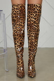 Cuissardes Léopard en Vernis Mode Fashion pour femme | Leopard Plus