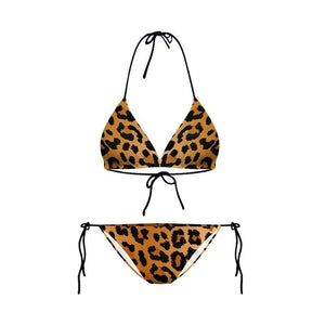 Bikini Leopard à Liens Ajustables | Leopard Plus