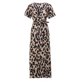 Robe Leopard en Mousseline Grande Taille Modèle | Leopard Plus