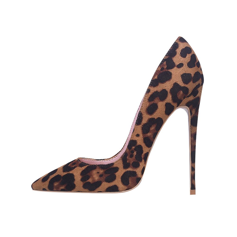 Escarpins Casadei Talons Hauts Compensés En Cuir Imprimé Léopard - Taille 38,5 - Occasion Bon état