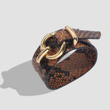 Bracelet Leopard Ajustable à Boucle Dorée