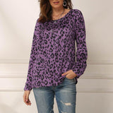 Haut Leopard Violet Look | Leopard Plus