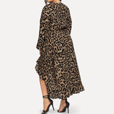 Robe Léopard Grande Taille Vue de Dos | Leopard Plus