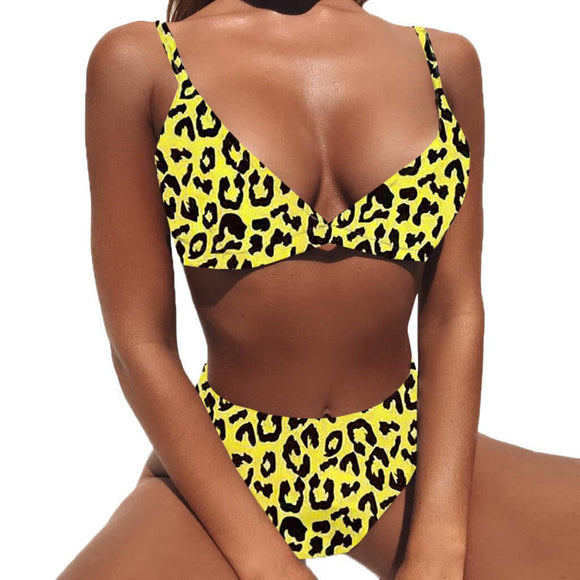Bikini Leopard Décolleté Plongeant | Leopard Plus