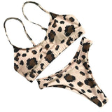 Bikini Leopard Sauvage à Bretelles Fines | Leopard Plus