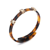 Bracelet Leopard Manchette Acrylique | Leopard Plus