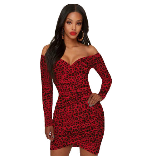 Robe Leopard Rouge | Leopard Plus